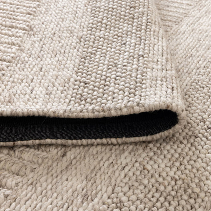 Style Beige Hand Woven Wool Floor Rug