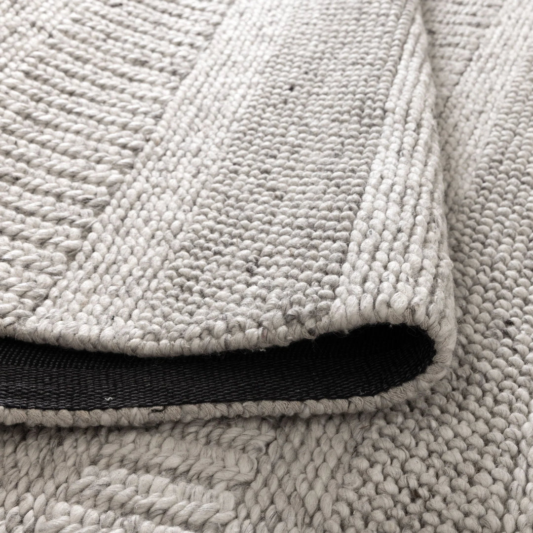 Style Grey Hand Woven Wool Floor Rug