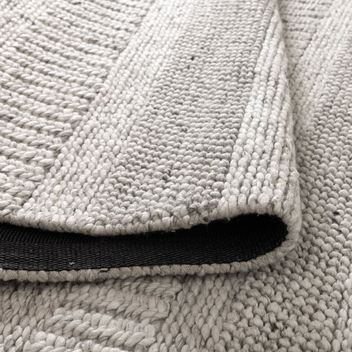 Style Grey Hand Woven Wool Floor Rug