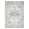 Cloud Distressed Medallion Cream Blue Washable Rug