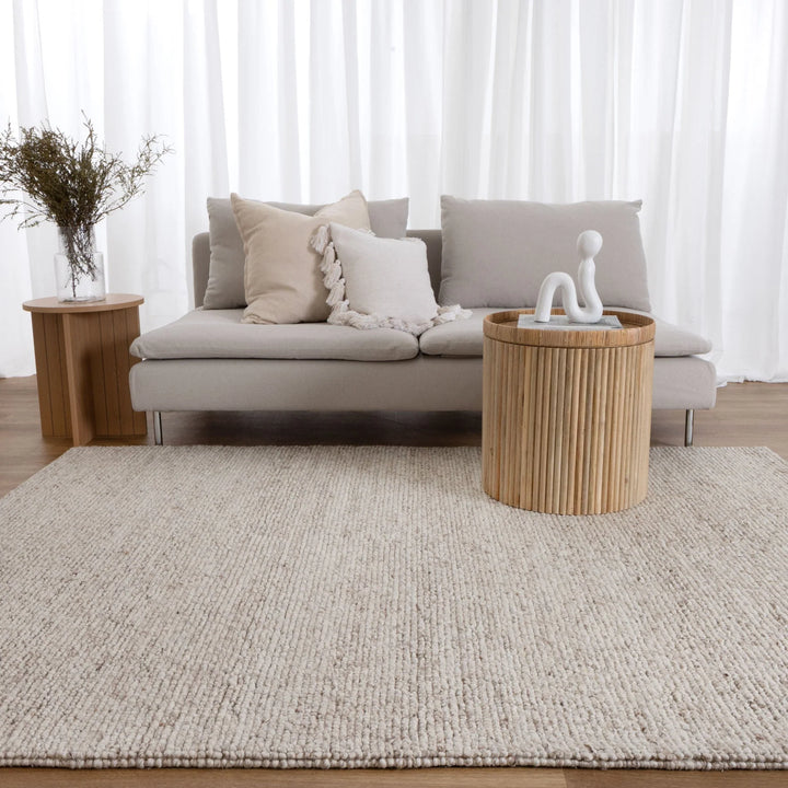 Style Loop beige  Hand Woven Wool Floor Rug