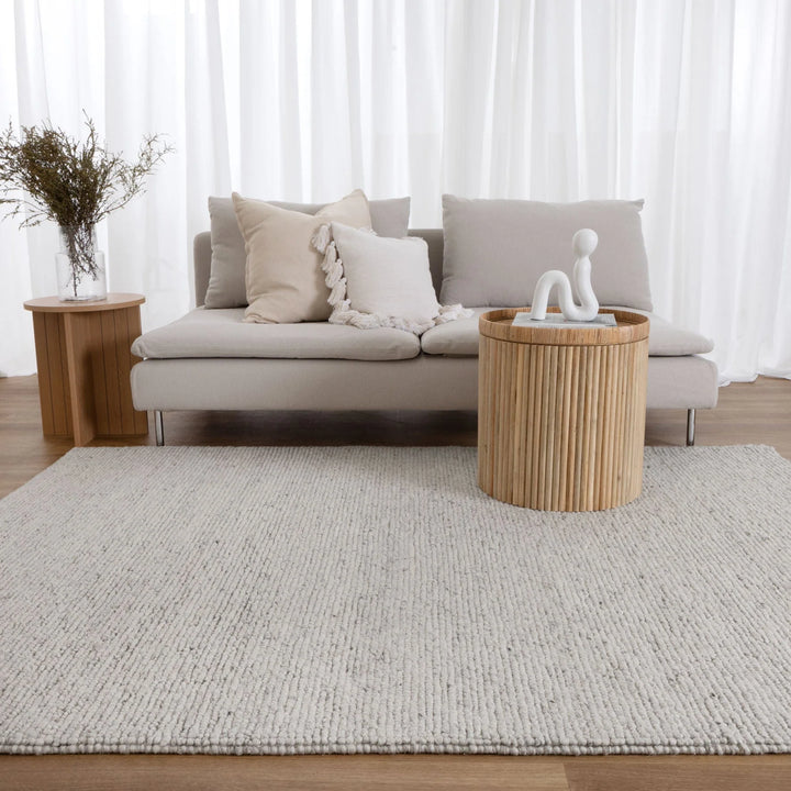 Style Loop Grey Hand Woven Wool Floor Rug