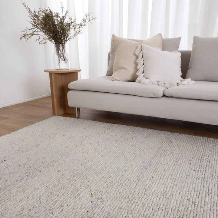 Style Loop Grey Hand Woven Wool Floor Rug
