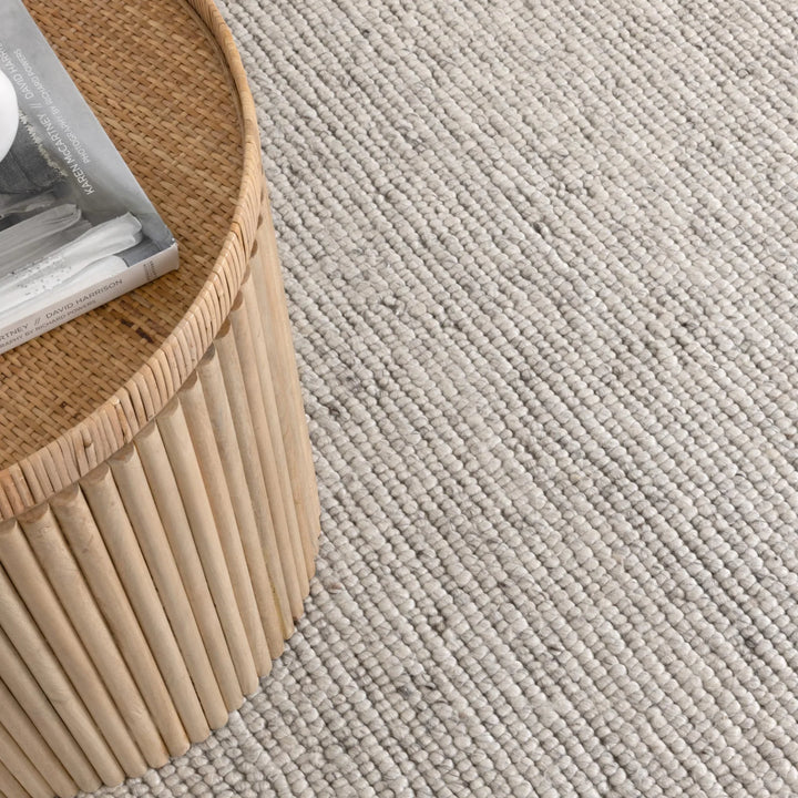 Style Loop Ivory  Hand Woven Wool Floor Rug