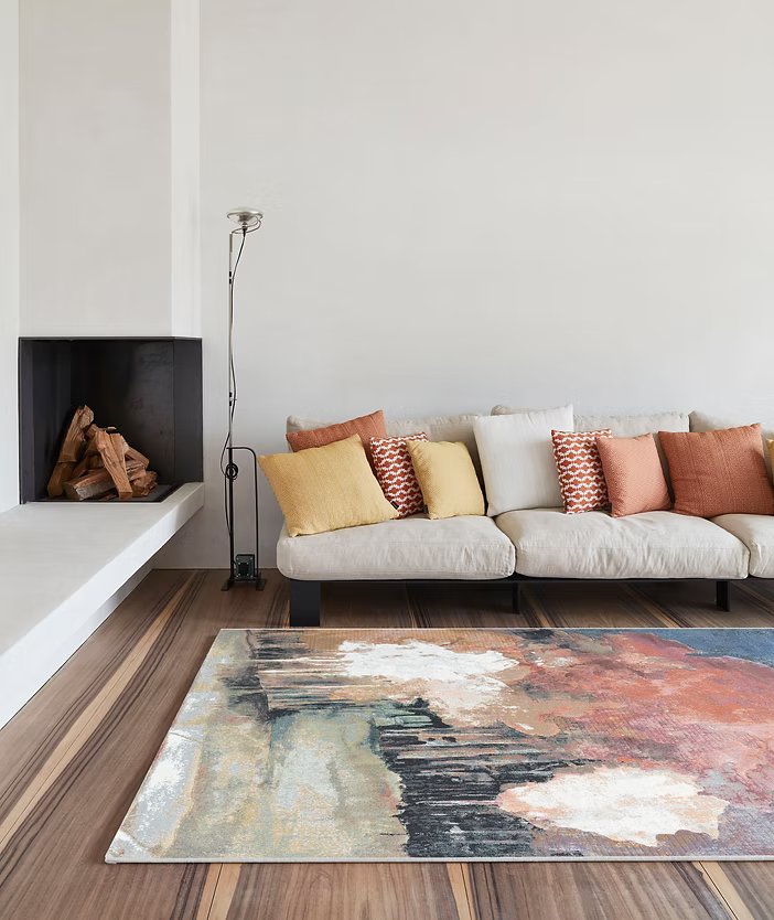 ECLIPSE ABSTRACT 63801 EASY CARE FLOOR RUG