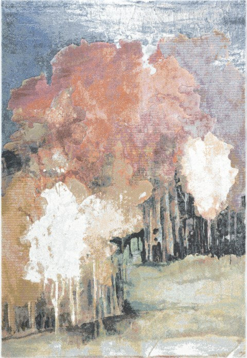 ECLIPSE ABSTRACT 63801 EASY CARE FLOOR RUG