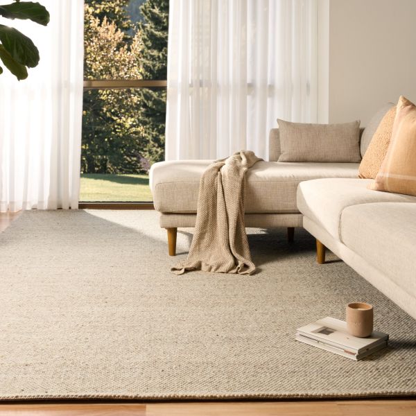 TERRA BEIGE HANDWOVEN FLOOR RUG