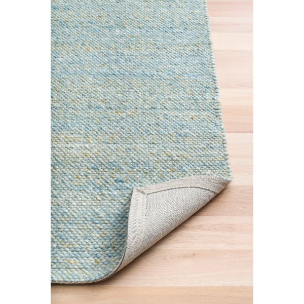 TERRA HANDWOVEN Wool Rug – Multi Teal Blue