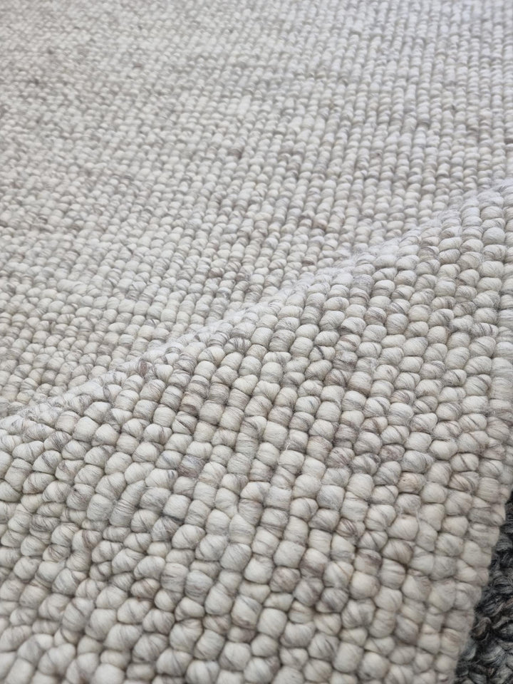 MODERN BERBER NATURAL PURE WOOL HAND WOVEN FLOOR RUG