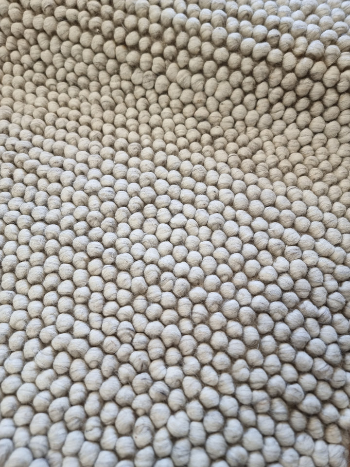 Pebbles Pure wool  Silver Stone Floor Rug