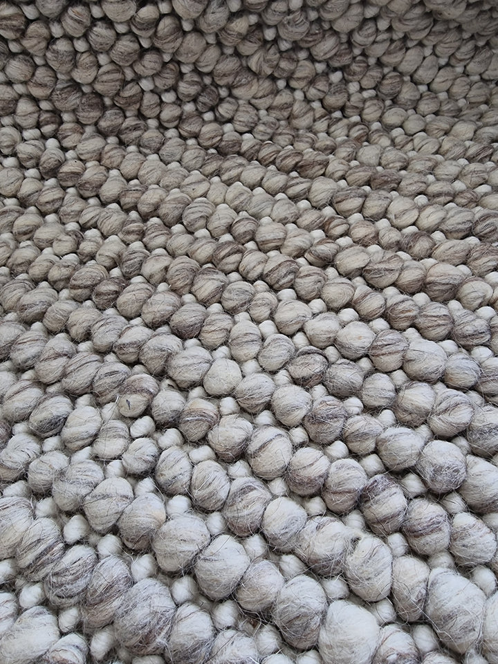 Pebbles Dune Hand woven Wool and cotton blend floor rug