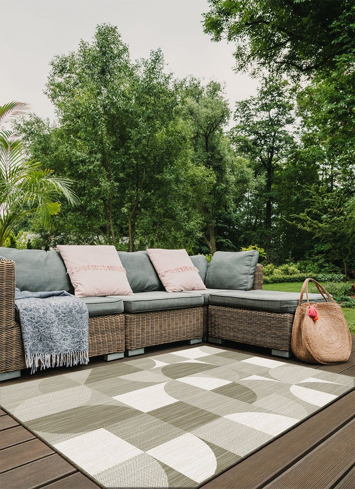 Denver Reversible retro indoor outdoor Linen rug