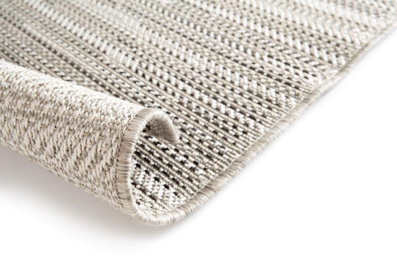 OUTDOOR INDOOR CREME GREY FLOOR RUG