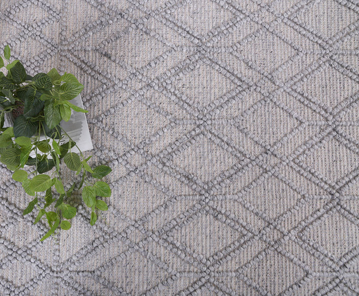 Tribeca Cobblestone Tribal Silver Grey Floor rug