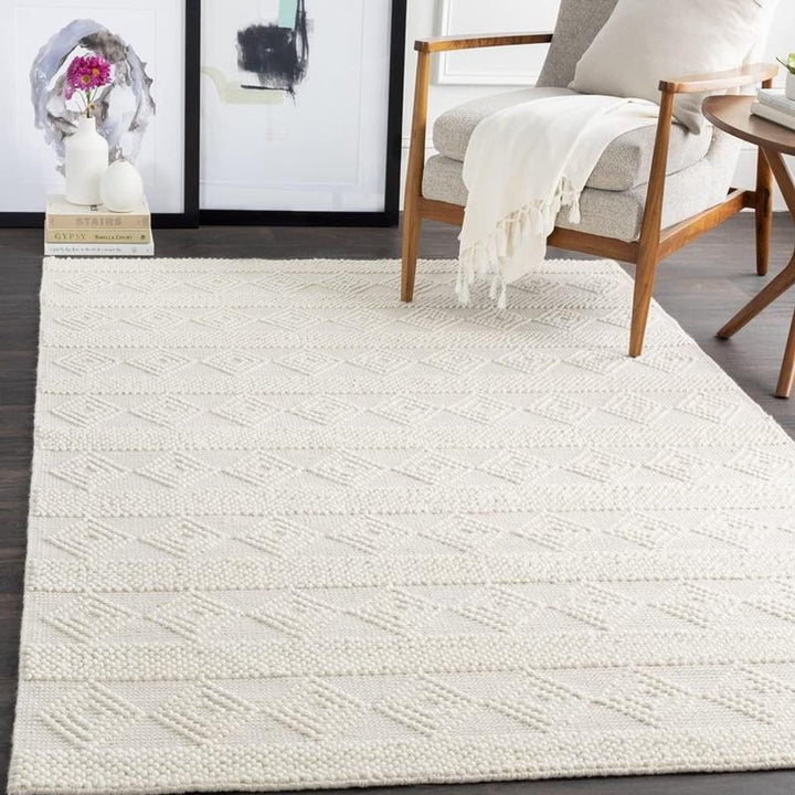 Atlanta ivory HAND WOVEN WOOL RUG