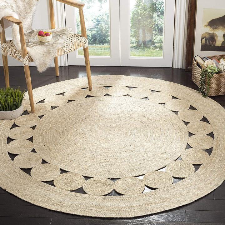 DOT ROSE BEACH JUTE FLOOR RUG