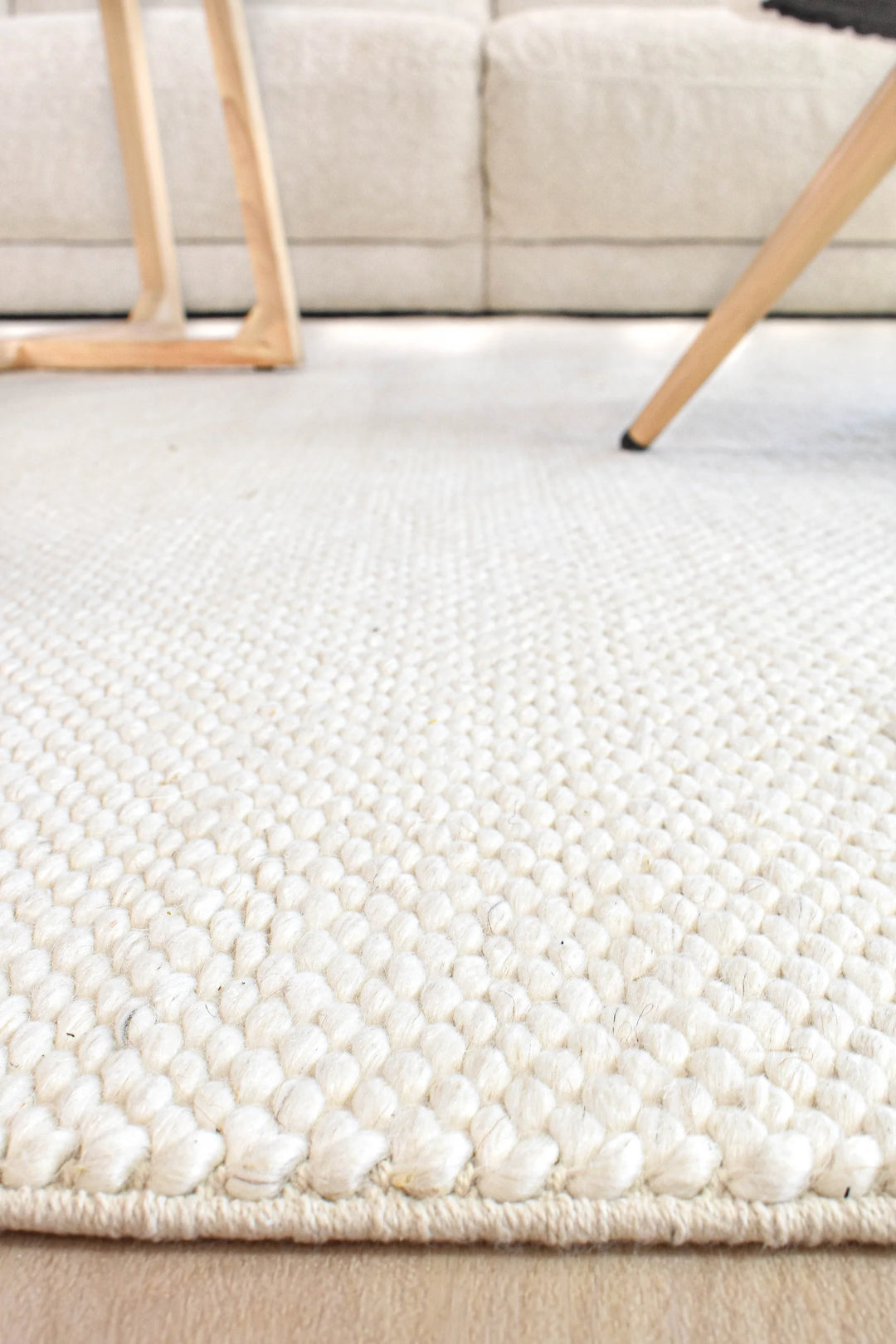 Sound IVORY CLOUD Wool Floor rug