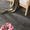 Allure Black Textured Easy care floor Rug