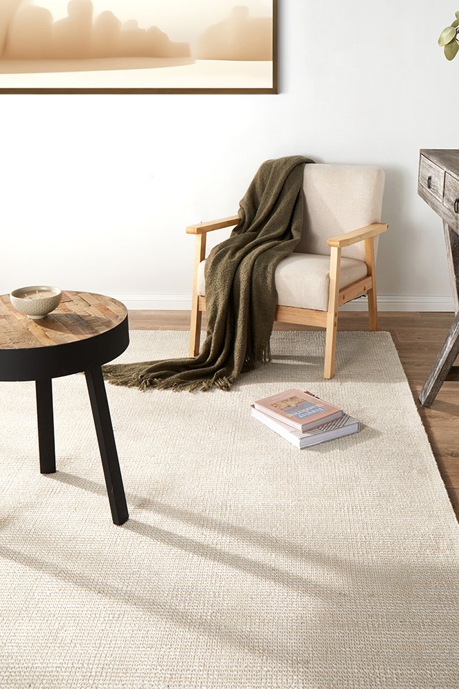 Allure Ivory  Textured Rug