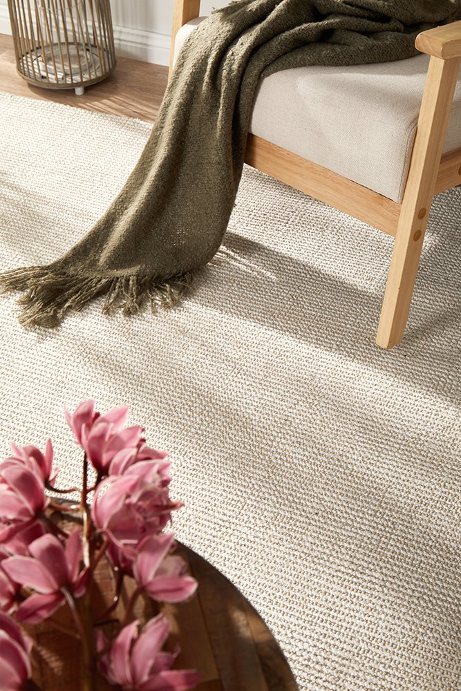 Allure Ivory  Textured Rug