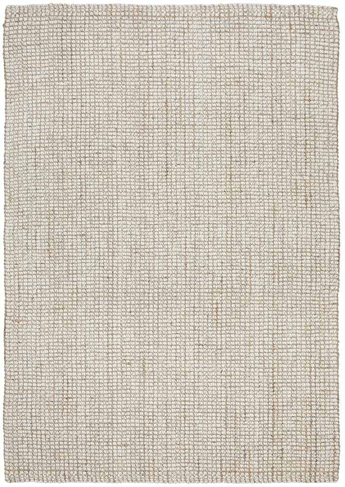COASTAL NATURAL WOOL AND JUTE FLOOR RUG