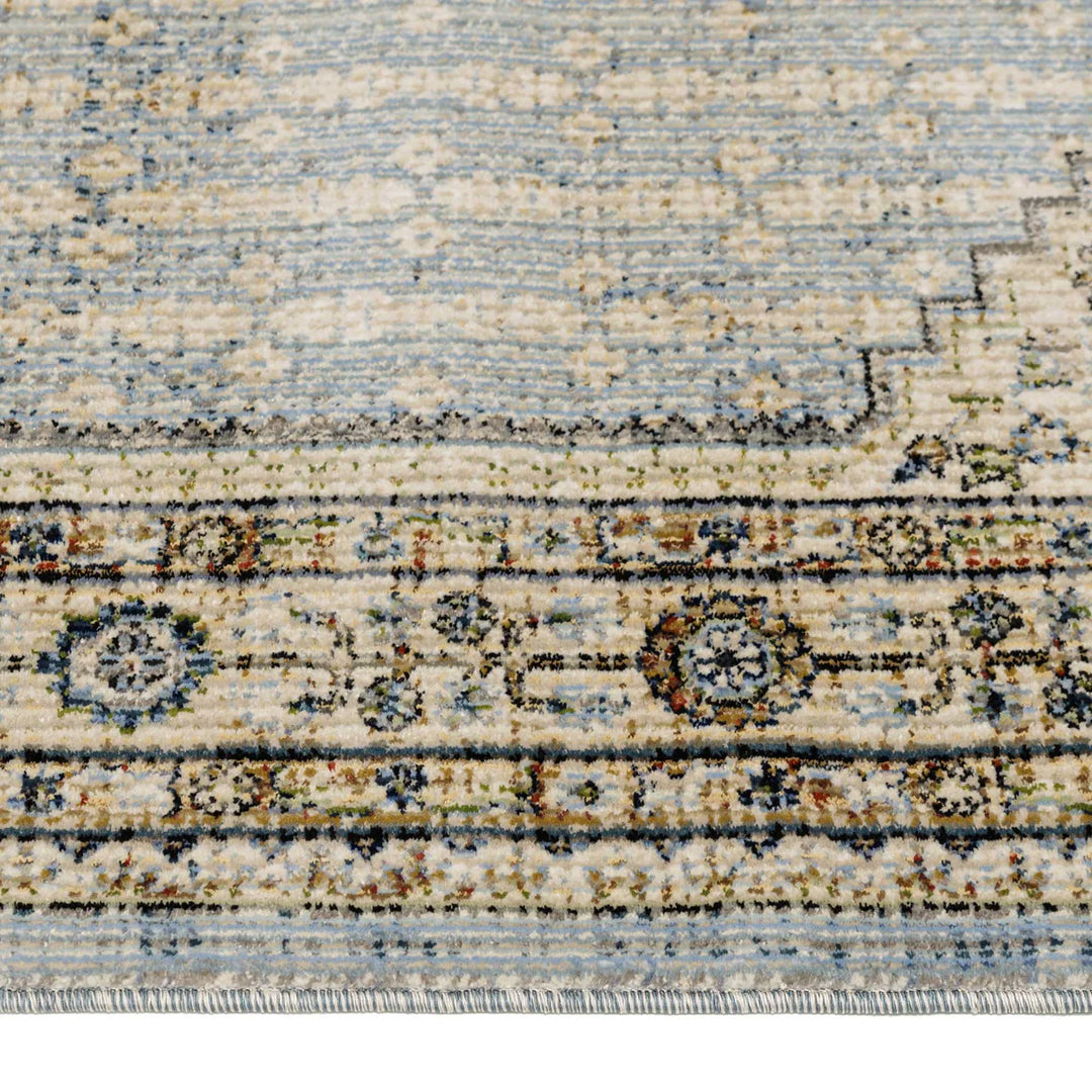 ESCAPE LIGHT BLUE EASY CARE FLOOR RUG