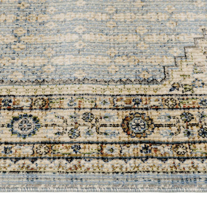 ESCAPE LIGHT BLUE EASY CARE FLOOR RUG