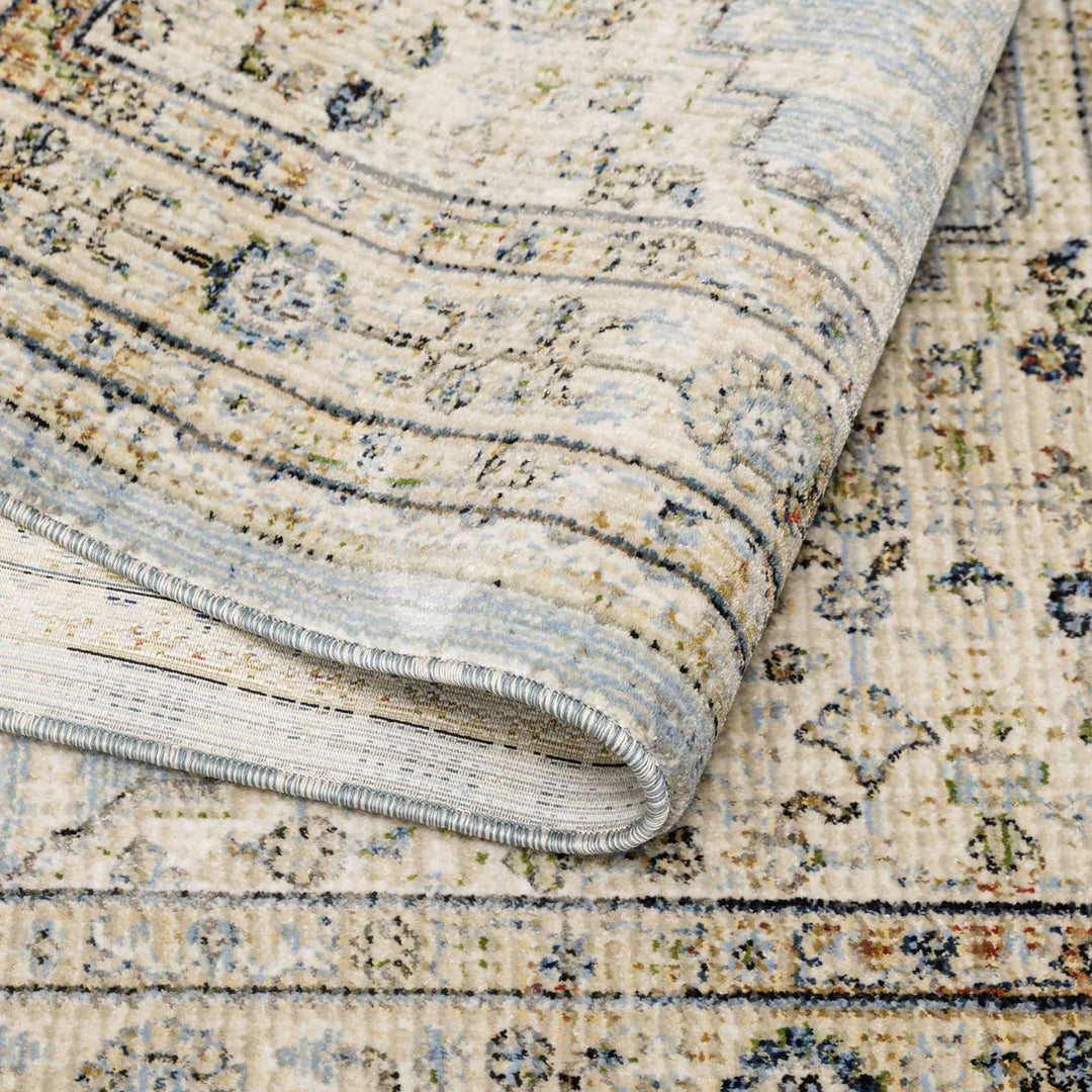 ESCAPE LIGHT BLUE EASY CARE FLOOR RUG