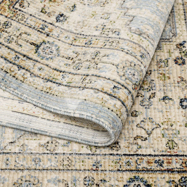 ESCAPE LIGHT BLUE EASY CARE FLOOR RUG