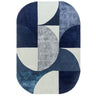 Asiatic Oval Indigo Rug