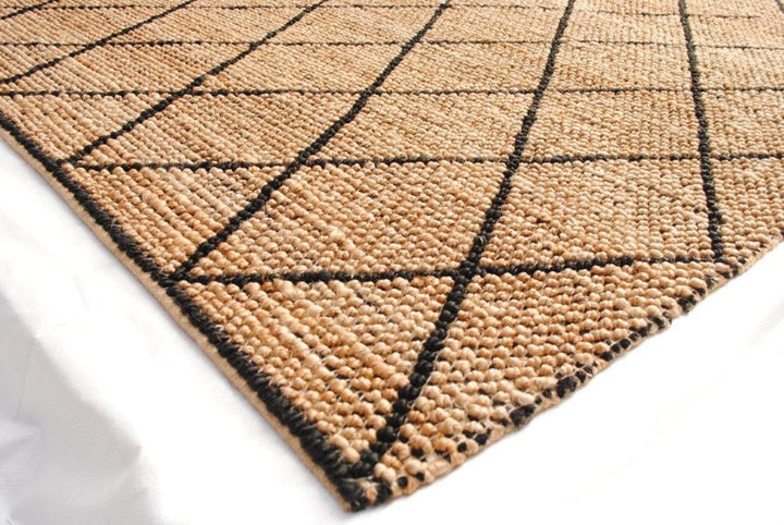 BARWANG BLACK BOUCLE JUTE RUG