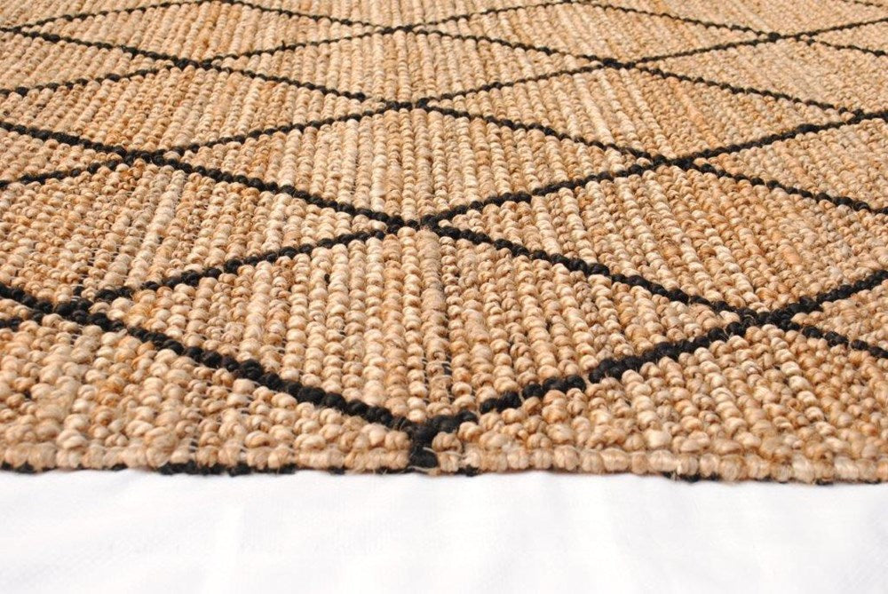 BARWANG BLACK BOUCLE JUTE RUG