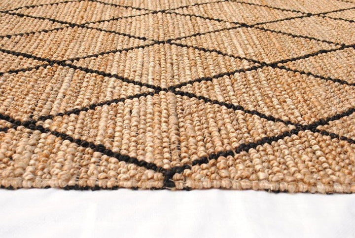 BARWANG BLACK BOUCLE JUTE RUG
