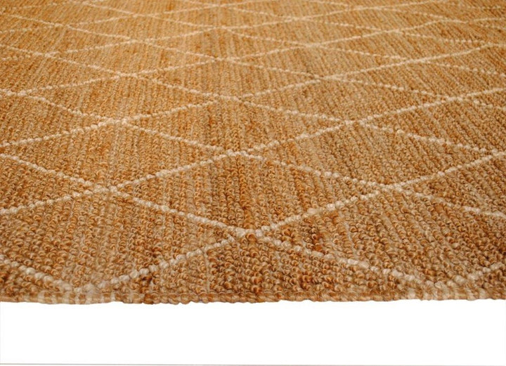 BARWANG WHITE NATURAL BOUCLE JUTE RUG