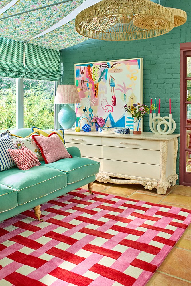 HARLEQUIN BASKET WEAVE CORAL/ROSE 144102 - SOPHIE ROBINSON