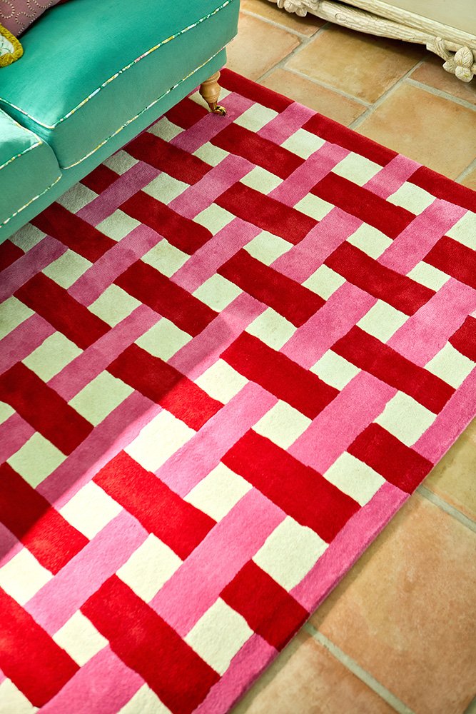 HARLEQUIN BASKET WEAVE CORAL/ROSE 144102 - SOPHIE ROBINSON