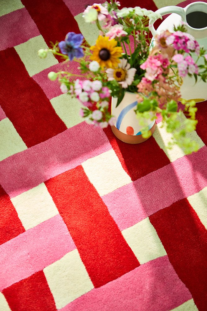 HARLEQUIN BASKET WEAVE CORAL/ROSE 144102 - SOPHIE ROBINSON