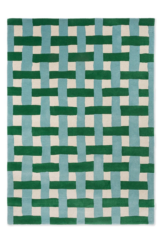 HARLEQUIN BASKET WEAVE EMERALD/AQUAMARINE 144107 - SOPHIE ROBINSON