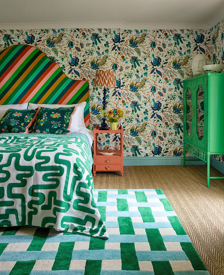 HARLEQUIN BASKET WEAVE EMERALD/AQUAMARINE 144107 - SOPHIE ROBINSON