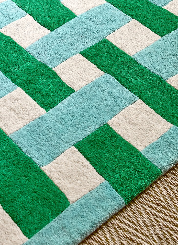 HARLEQUIN BASKET WEAVE EMERALD/AQUAMARINE 144107 - SOPHIE ROBINSON