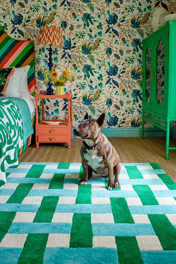 HARLEQUIN BASKET WEAVE EMERALD/AQUAMARINE 144107 - SOPHIE ROBINSON