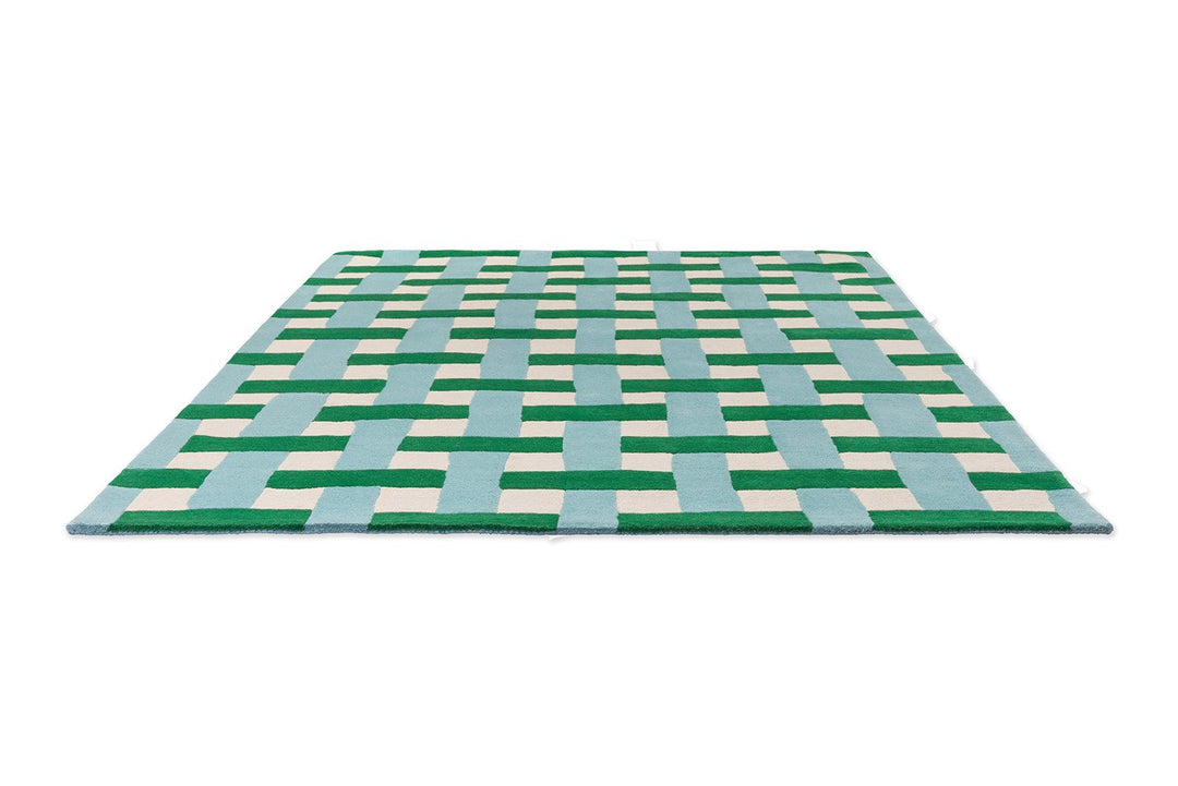 HARLEQUIN BASKET WEAVE EMERALD/AQUAMARINE 144107 - SOPHIE ROBINSON