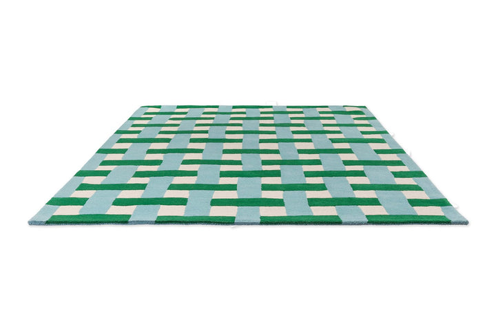 HARLEQUIN BASKET WEAVE EMERALD/AQUAMARINE 144107 - SOPHIE ROBINSON