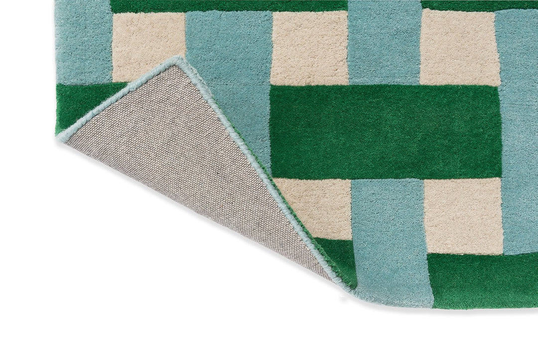 HARLEQUIN BASKET WEAVE EMERALD/AQUAMARINE 144107 - SOPHIE ROBINSON