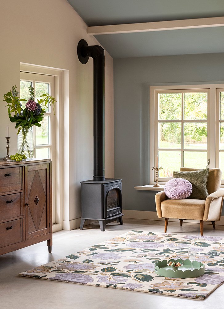 LAURA ASHLEY WENDLING FLORAL HEATHER PURPLE 083104