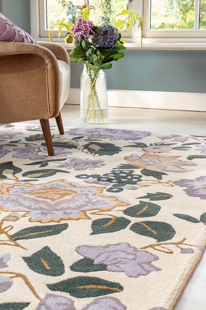 LAURA ASHLEY WENDLING FLORAL HEATHER PURPLE 083104