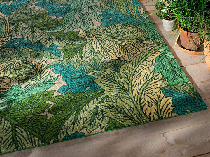 MORRIS & CO ACANTHUS NETTLE/SKY BLUE OUTDOOR 427307