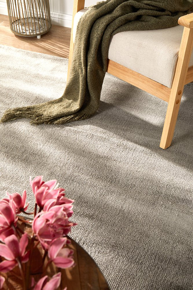 Bliss Grey Hand tufted floor rug