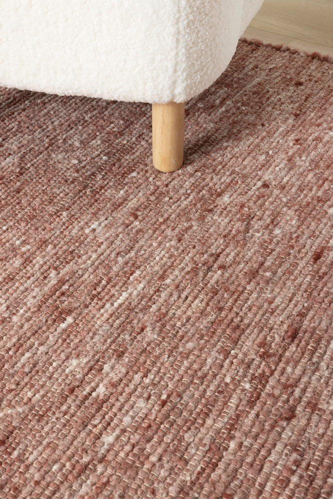 MERINO PURE NZ WOOL CORAL FLOOR RUG