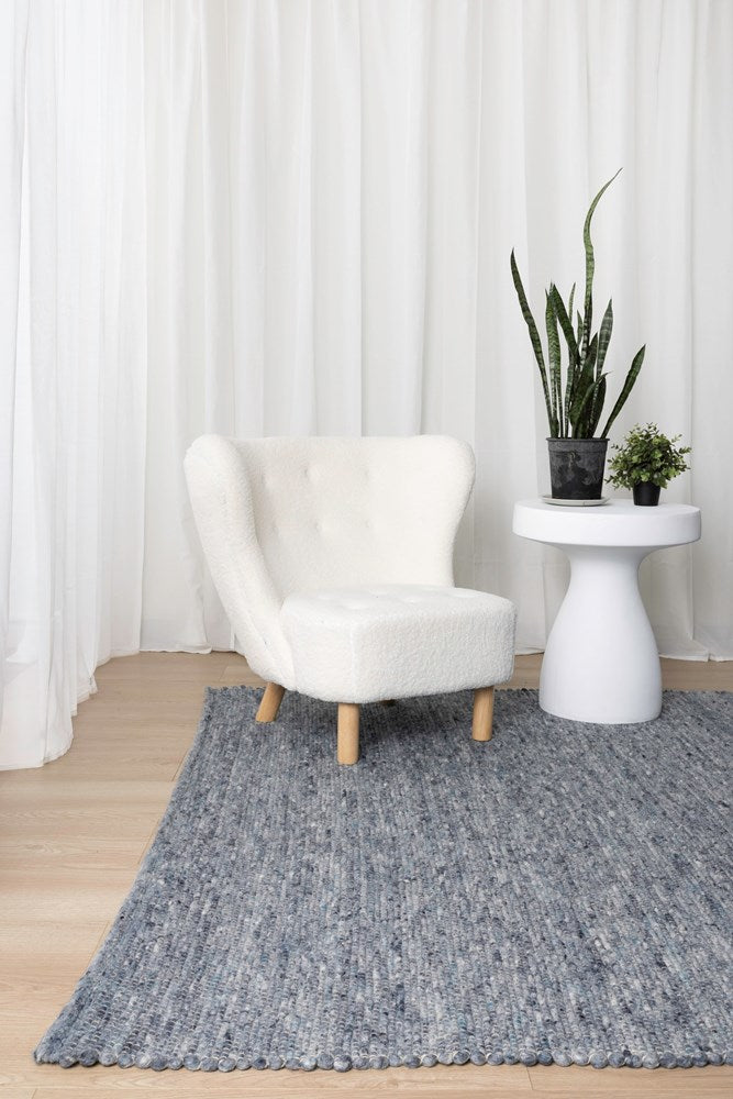 MERINO PURE NZ  WOOL MARINE FLOOR RUG